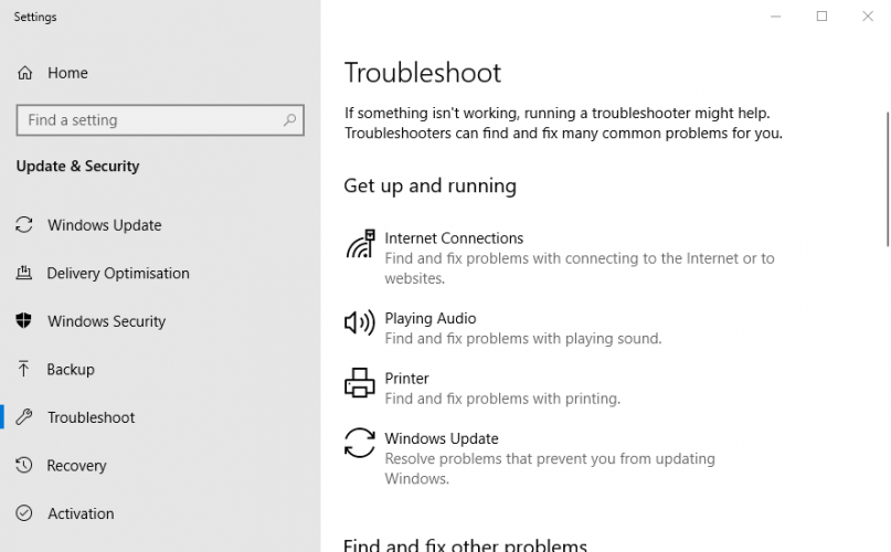 troubleshoot windows update