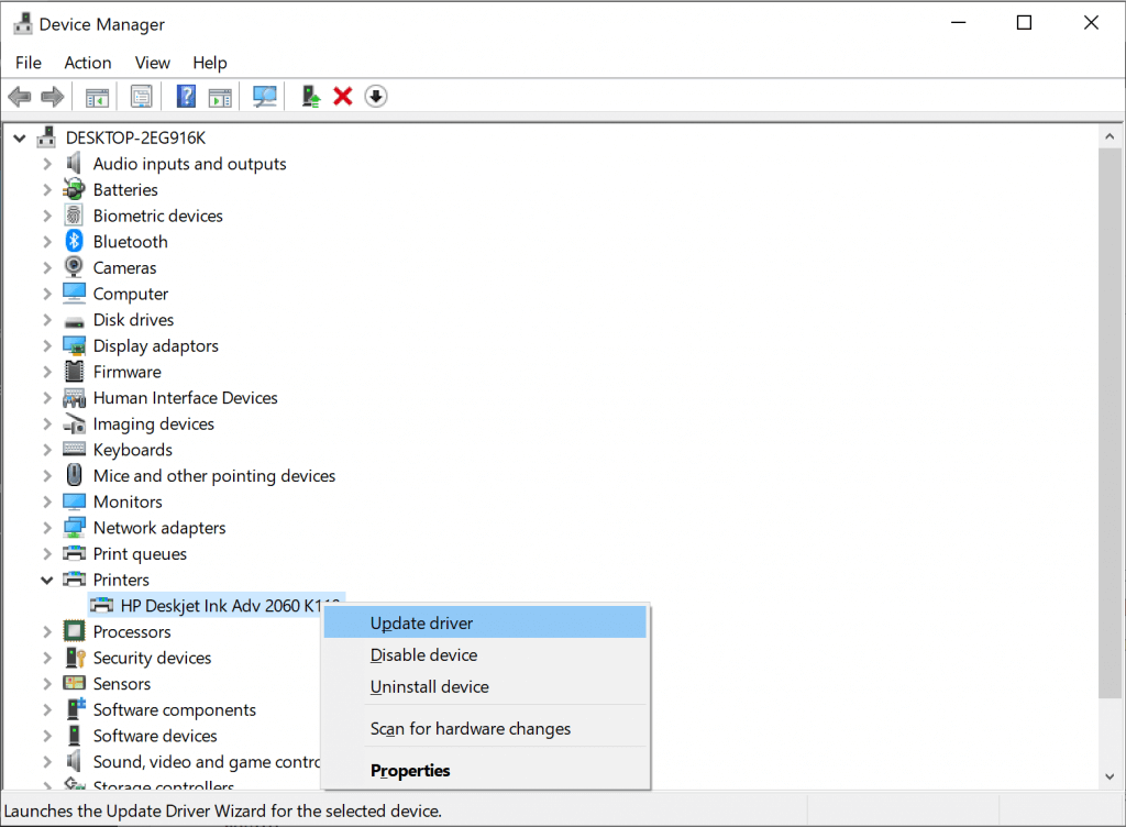 update driver device manager outlook won't print entire email