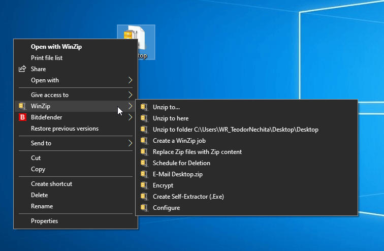 open zipxfiles using winzip