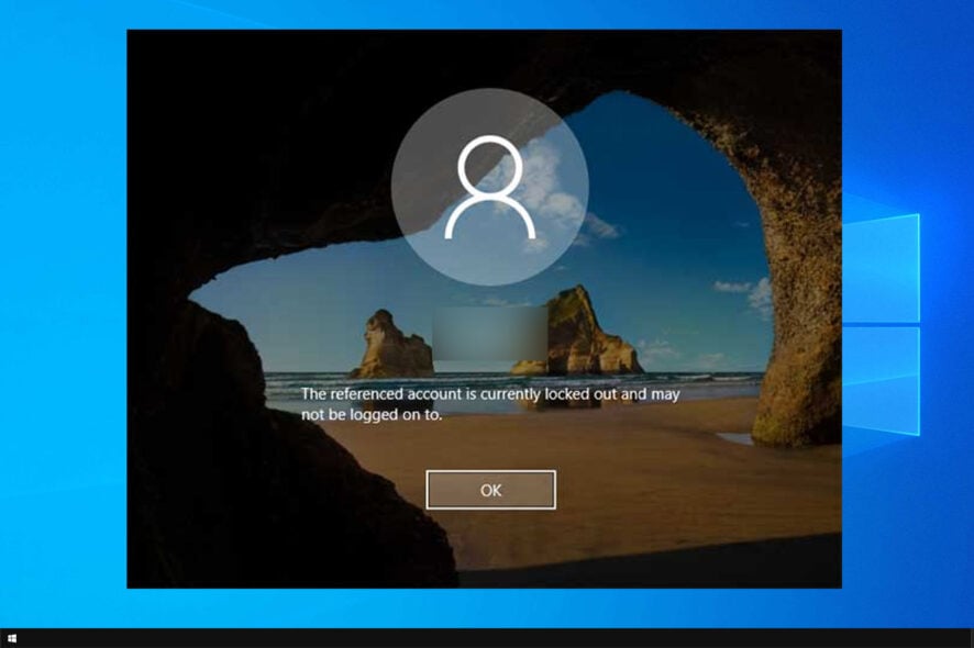 the referenced account is currently locked out