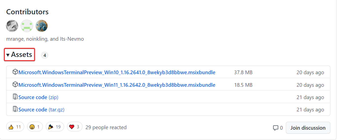download the msix file from the assets section