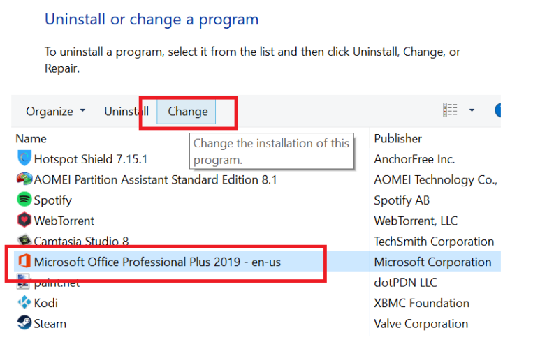 Repair Microsoft Office