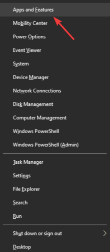 Apps and features - origin unexpected error has occurred