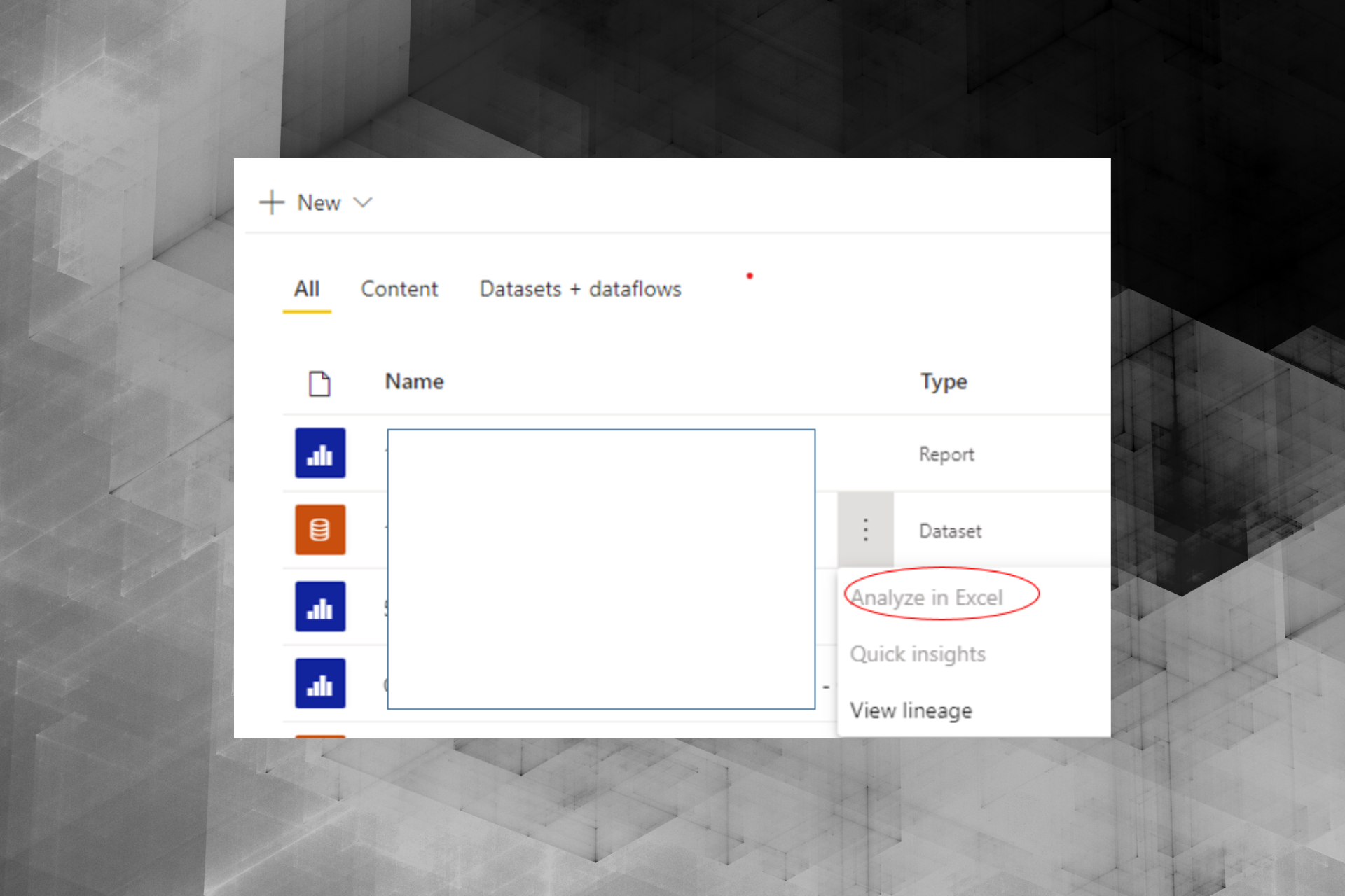 Disable Analyze in Excel in Power BI