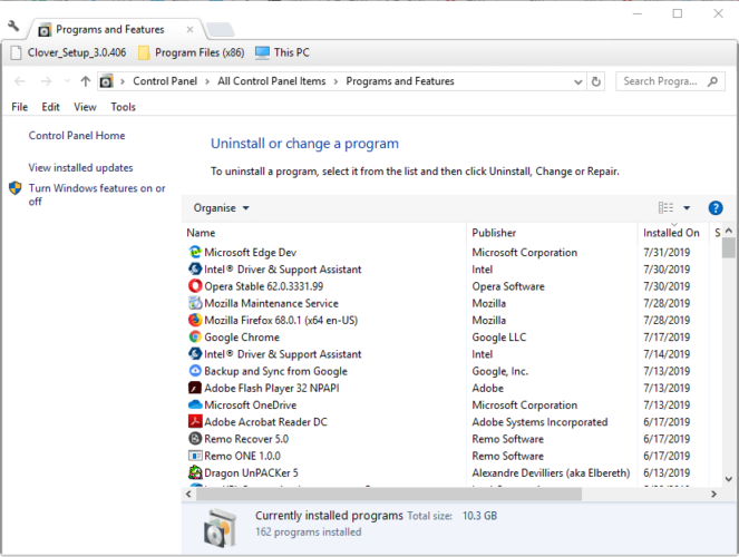 The Windows uninstaller microsoft office access error in loading dll