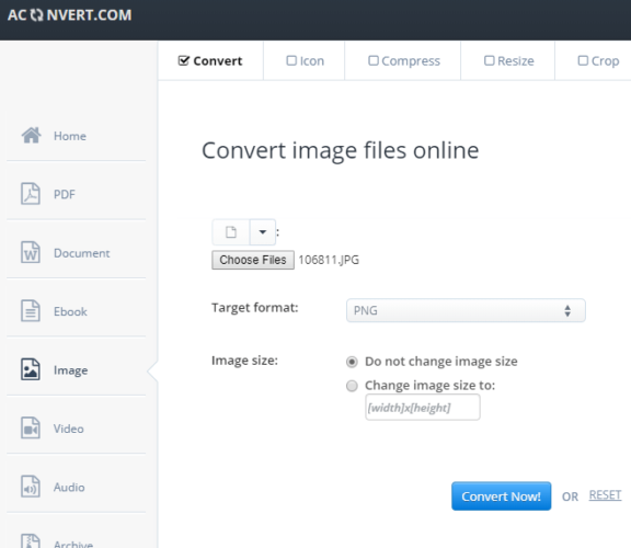 The Aconvert converter how to open dds files