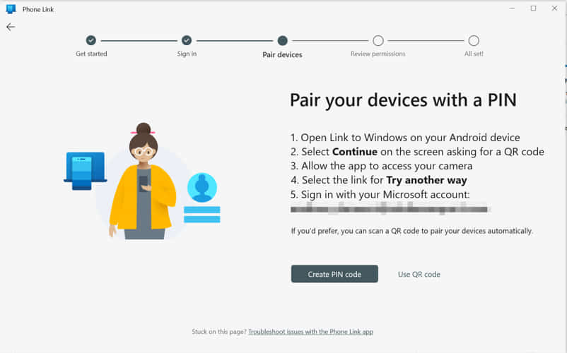 pair devices manually phone link