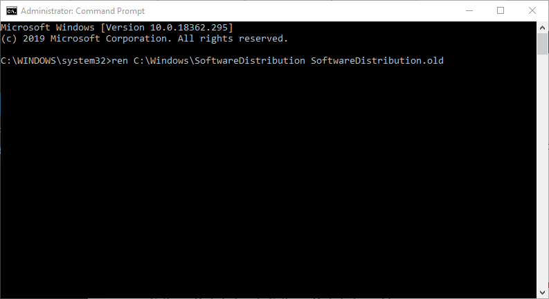 input the rename command