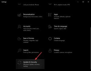 Update and security - Paint 3D no export option