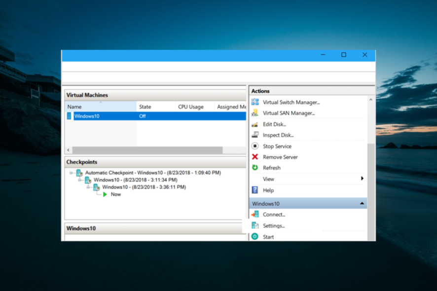 hyper v no internet
