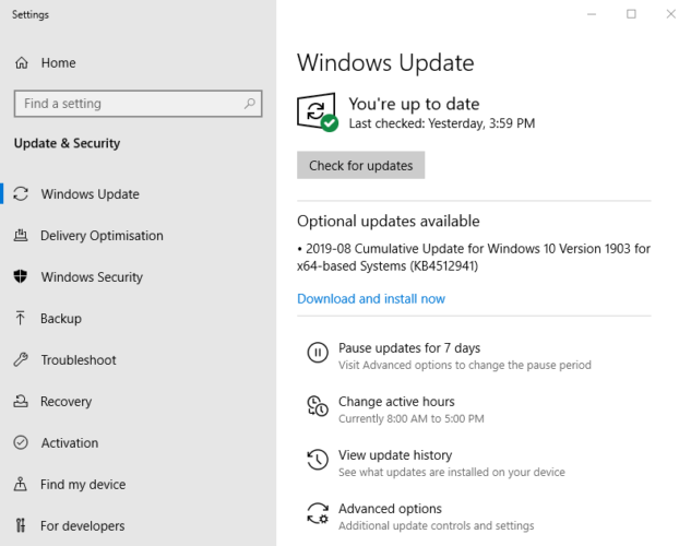 The Check for updates button dropbox error your computer is not supported
