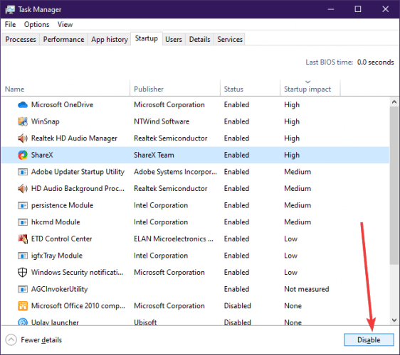task manager disable sharex