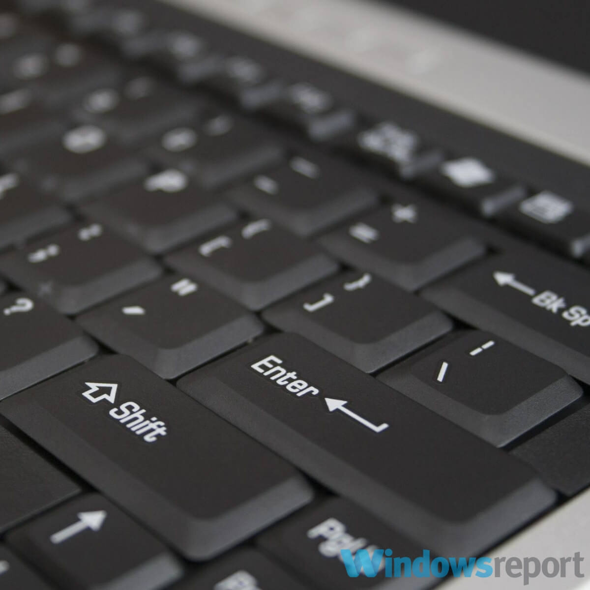 keyboard close-up - Windows 10 app off-screen