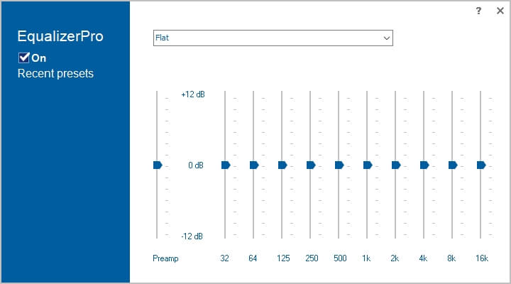 Interface of EqualizerPro