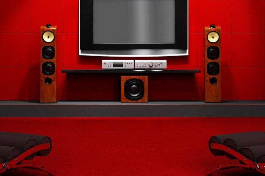 Stereo receiver for surround sound