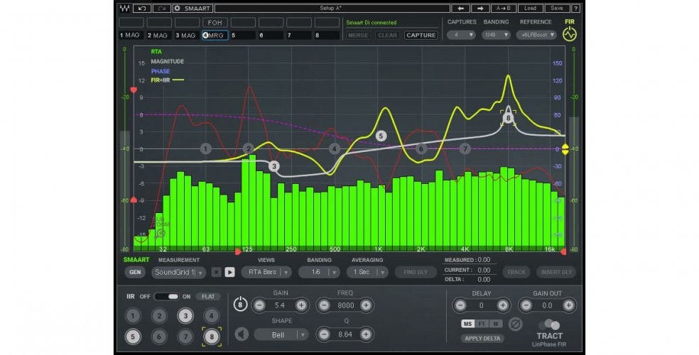 The main window of Waves TRACT System Calibration