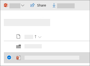 Onedrive click on the share button