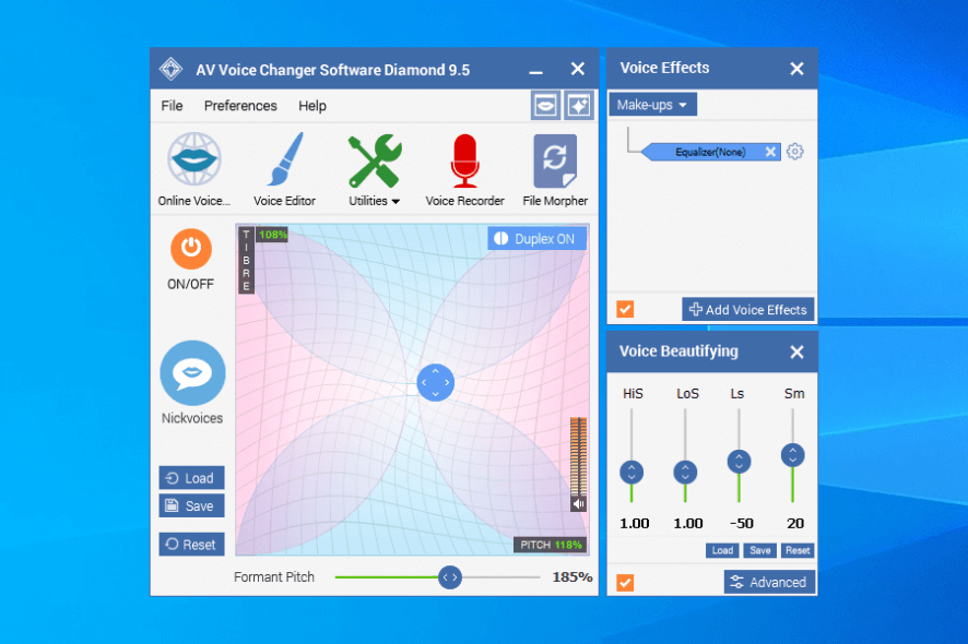 AV Voice Changer Software Diamond main window