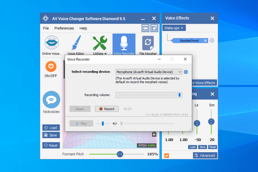 AV Voice Changer Software Diamond voice recorder