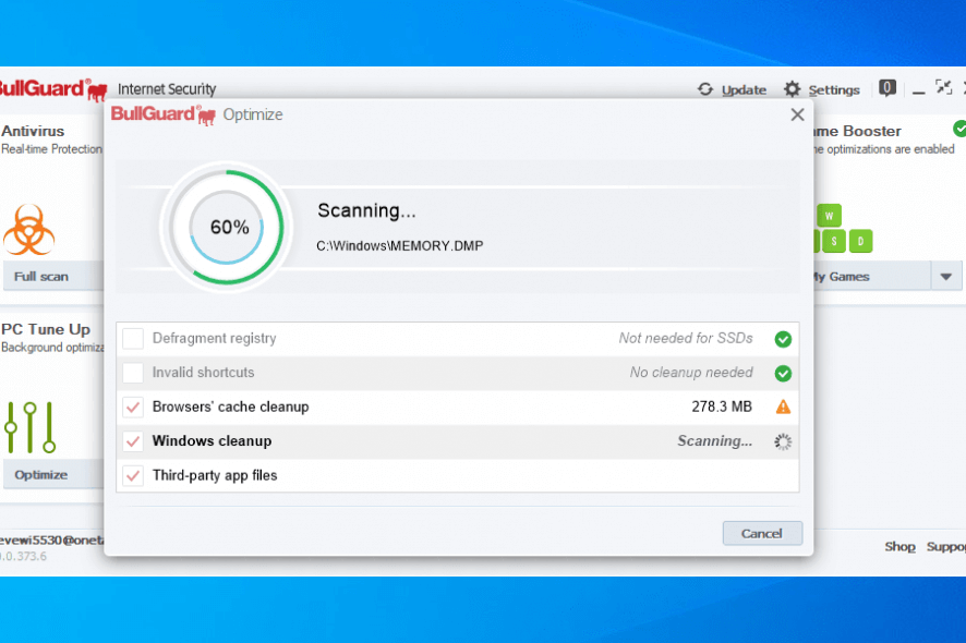 BullGuard Internet Security PC tune up