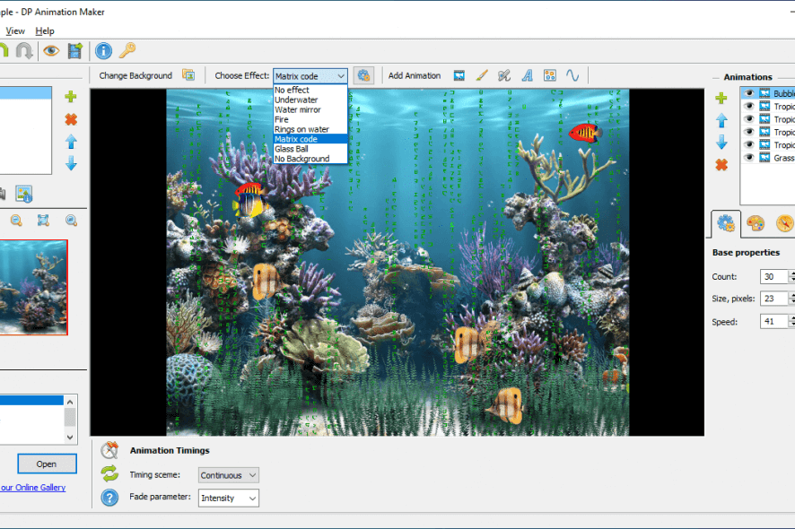 DP Animation Maker effects