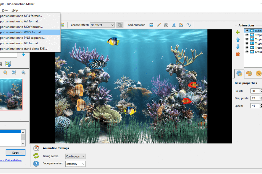 DP Animation Maker export