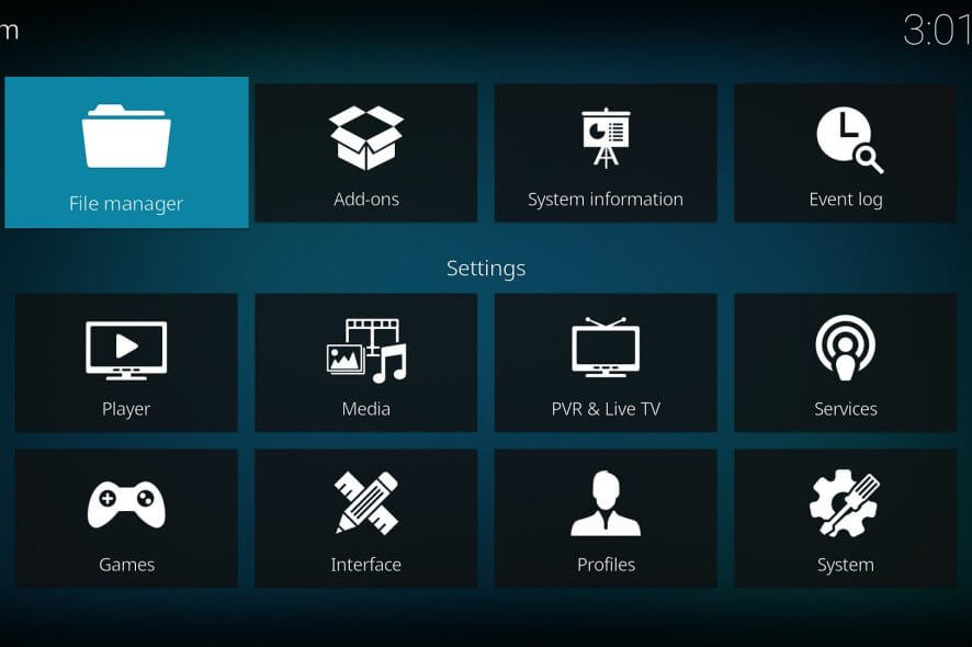 Settings for Kodi
