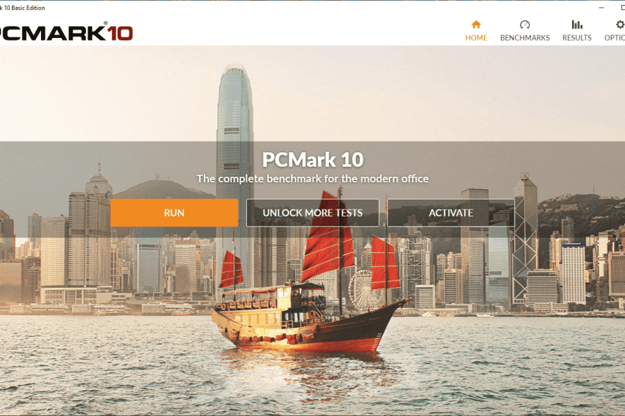 PCMark main window
