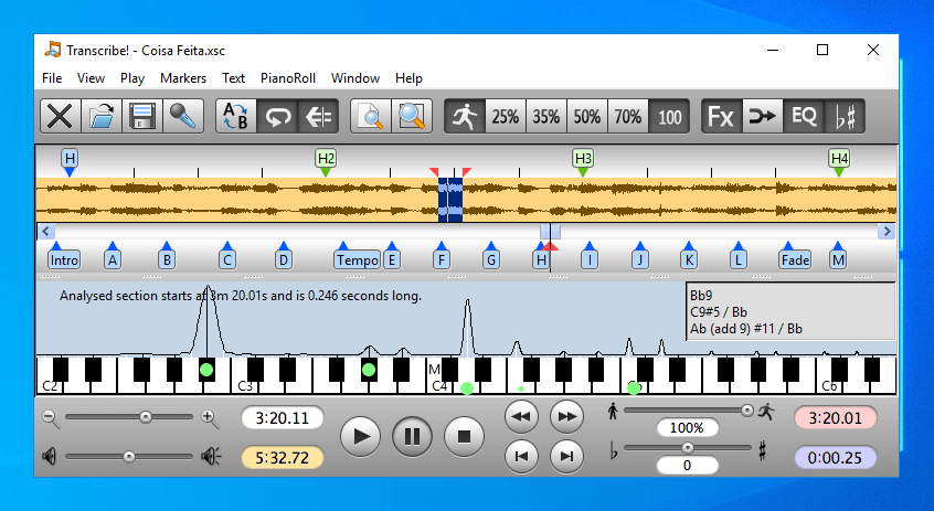 Transcribe! main window