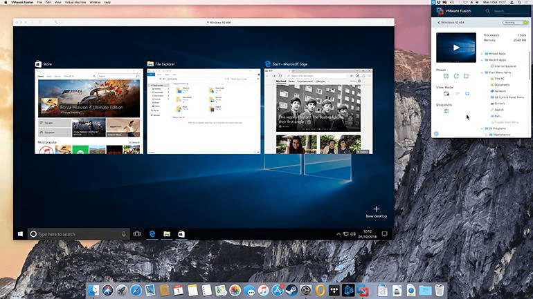 VMware Fusion main window