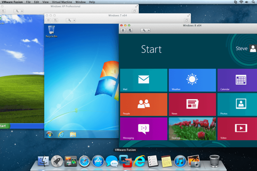 VMware Fusion virtual machines