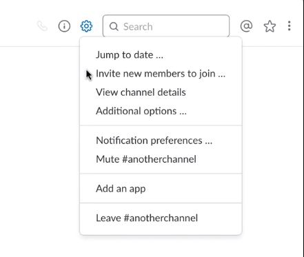conversation settings slack