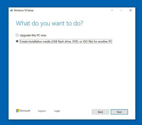 Create installation media