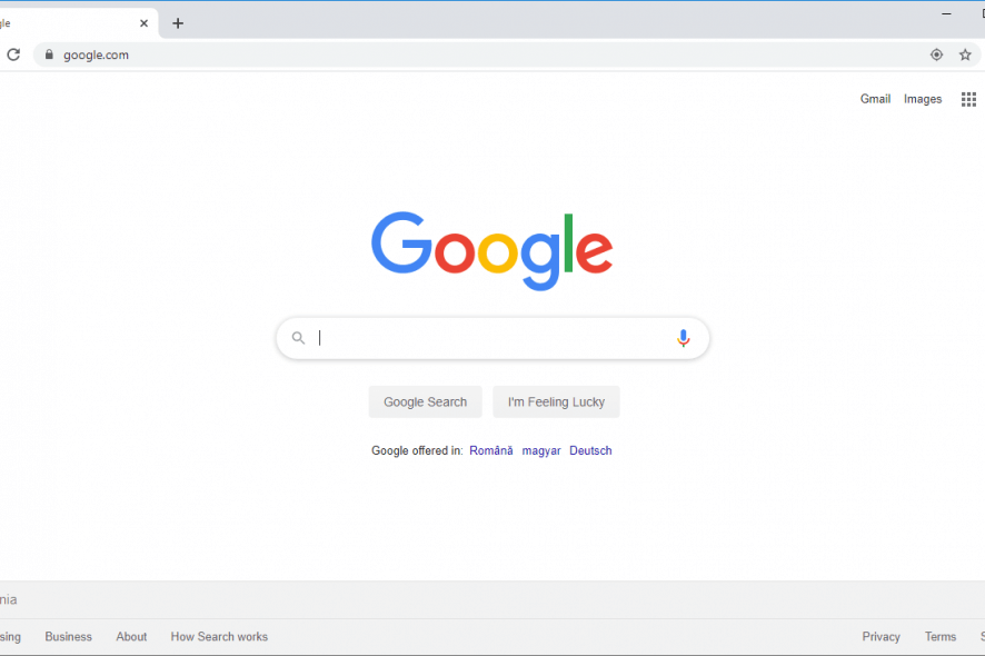 Google Chrome main window