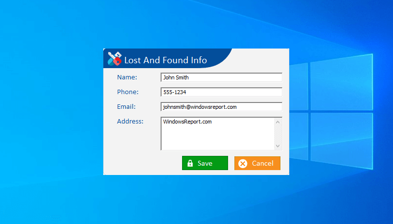 USB Secure lost and found