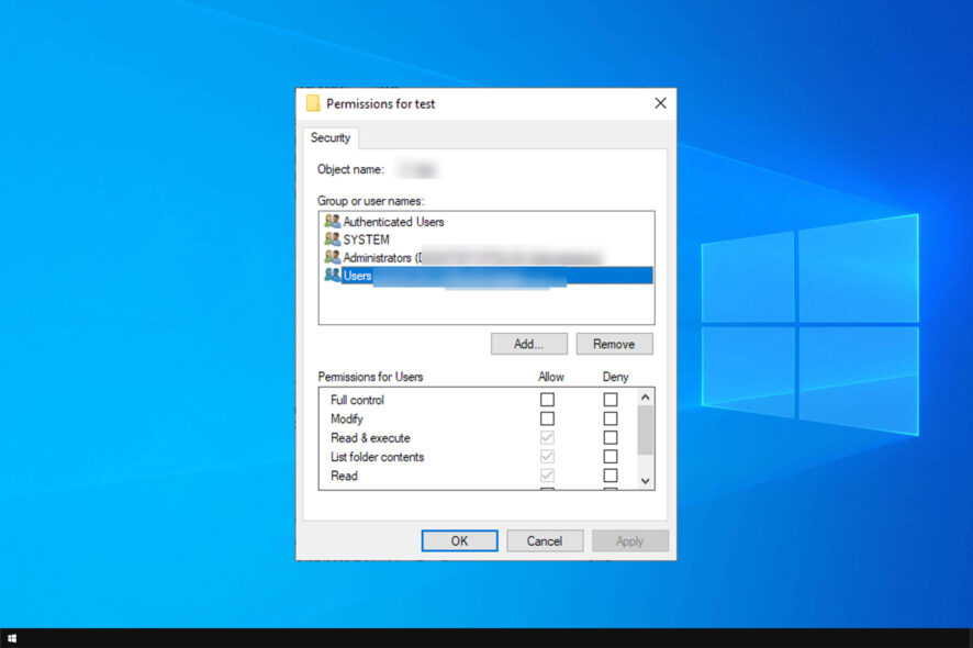 files not inheriting permissions from parent folder