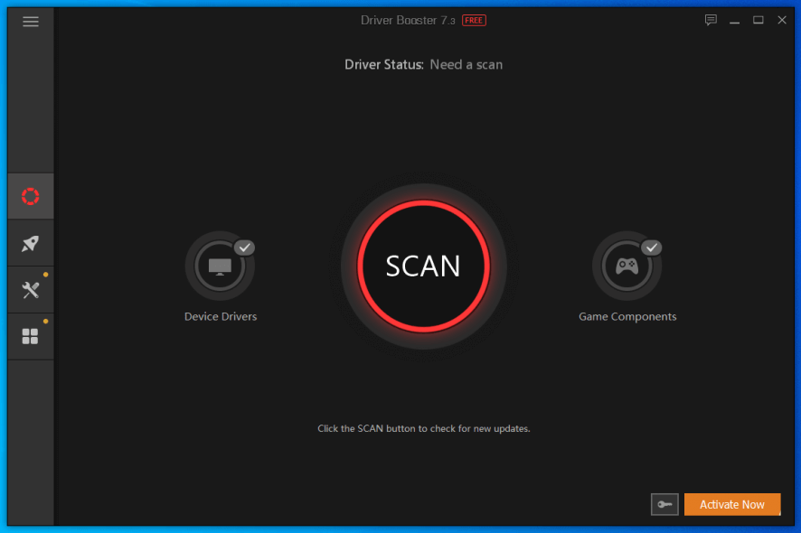 Driver Booster interface