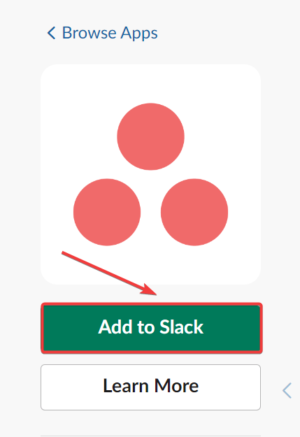 press the add to slack button