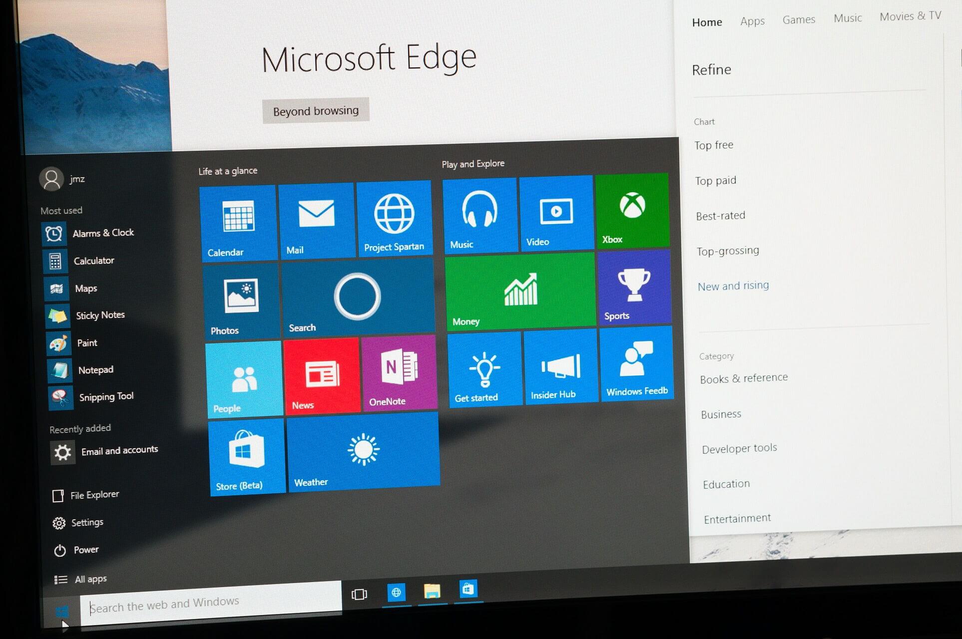 How to change start menu size windows 10