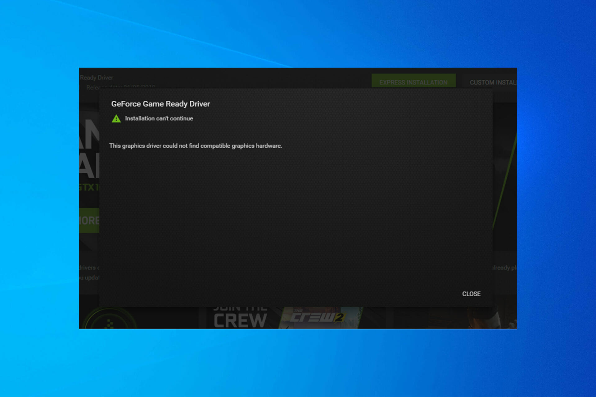 Can't download install Nvidia drivers on Windows 10 11