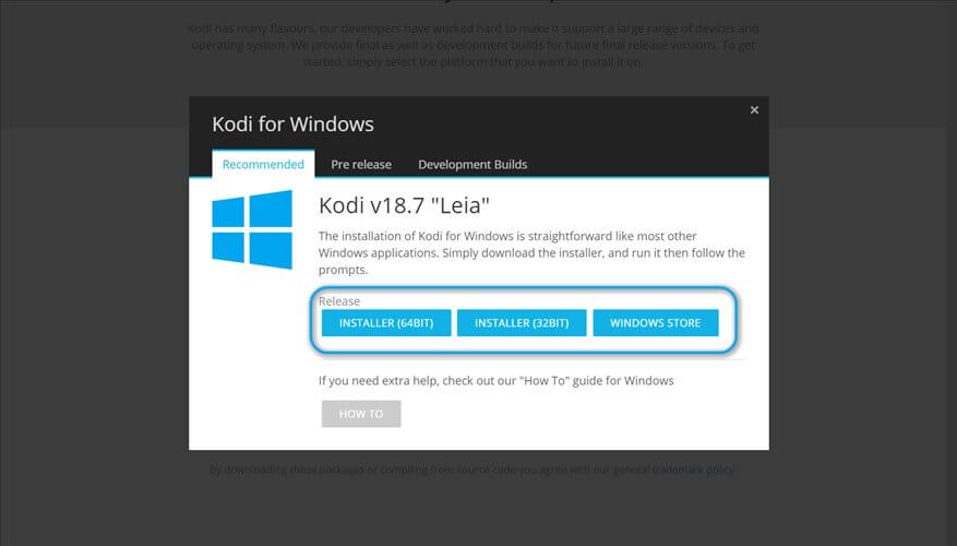 Kodi releases