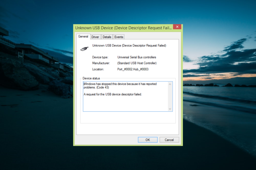 code 43 usb windows 10