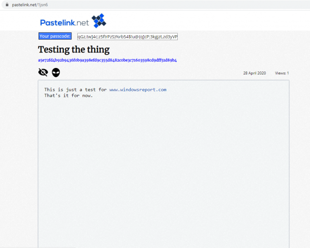 save pastelink file