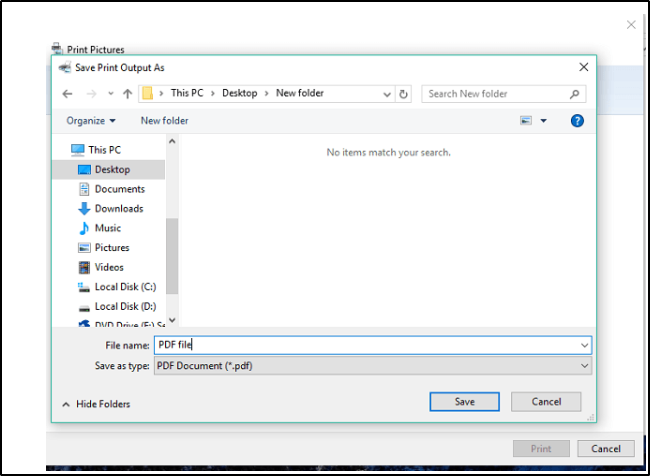save the converted pdf file