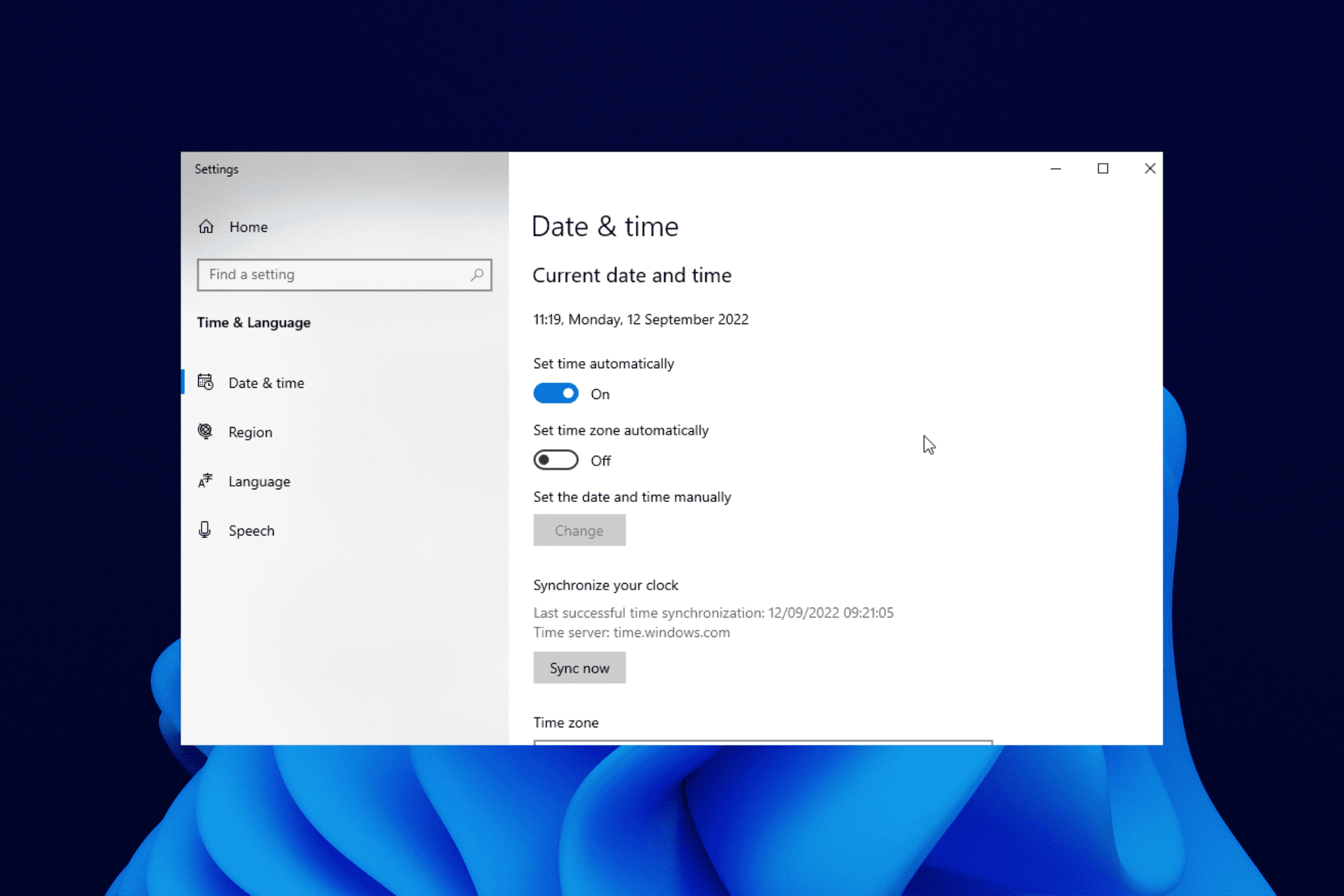 time keeps changing windows 10