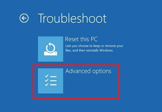 advanced options
