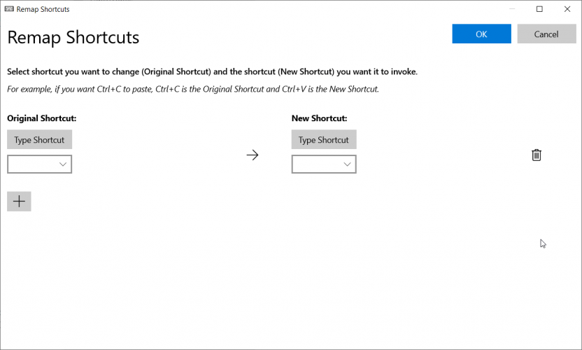 how to remap a shortcut
