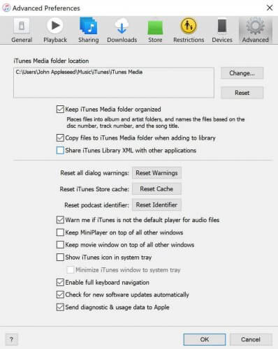 advanced preferences