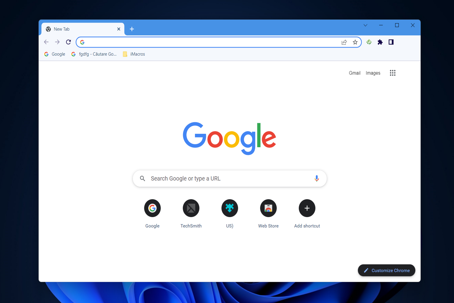 chrome-w11 where is the chrome menu button