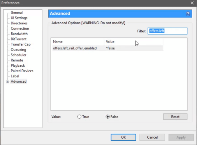 utorrent flag options